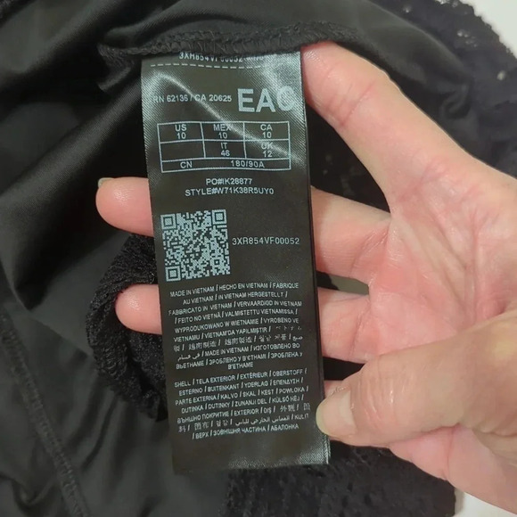 NWT Guess LS Francis Ruffle Lace Dress, Color Black Size 10 - Picture 15 of 16